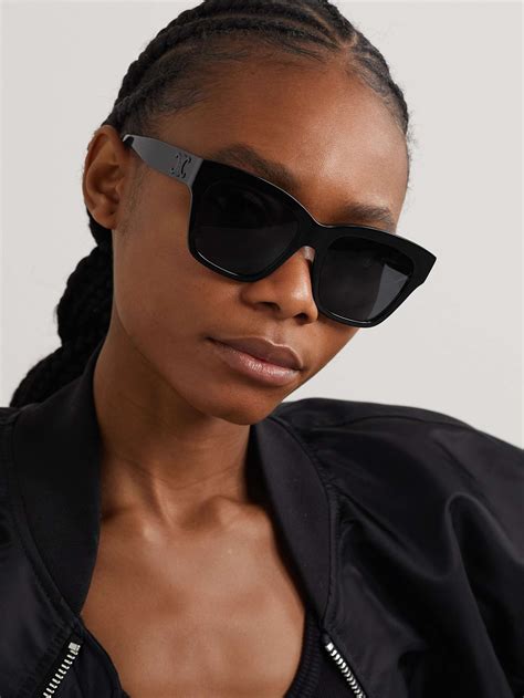 celine square frame acetate sunglasses